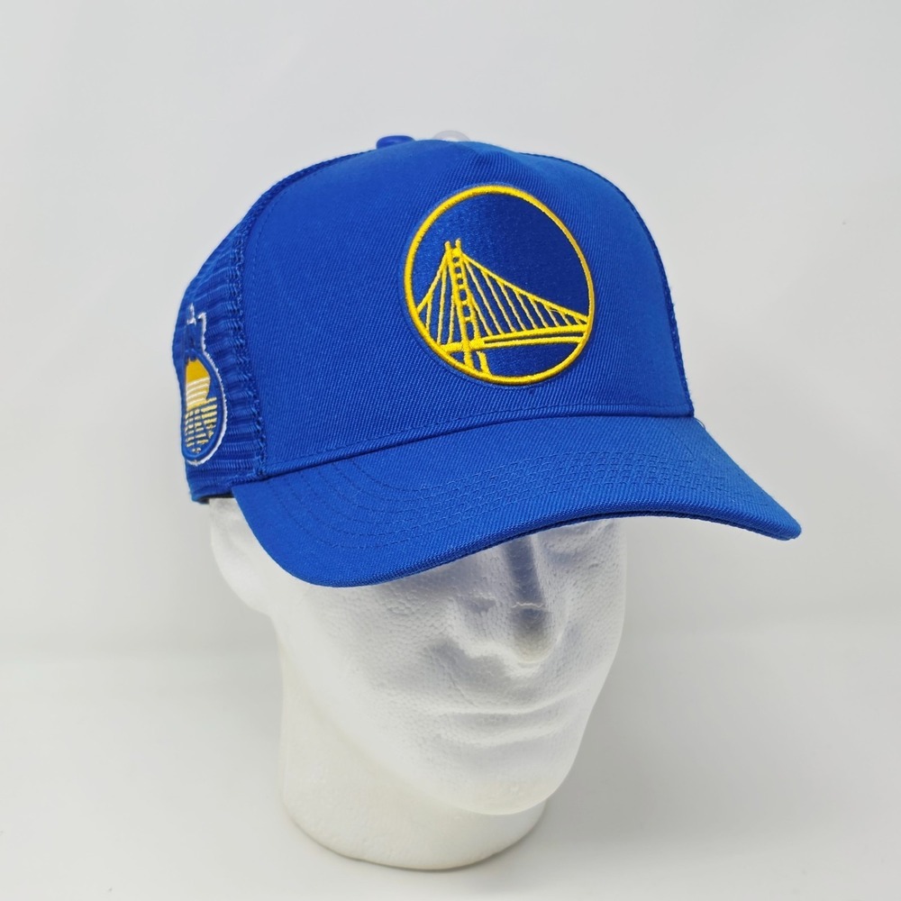 Pro Standard Golden State Warriors A Frame Snapback Trucker Hat Cap Royal‎ Blue